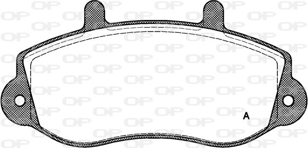 OPEN PARTS Комплект тормозных колодок, дисковый тормоз BPA0677.00